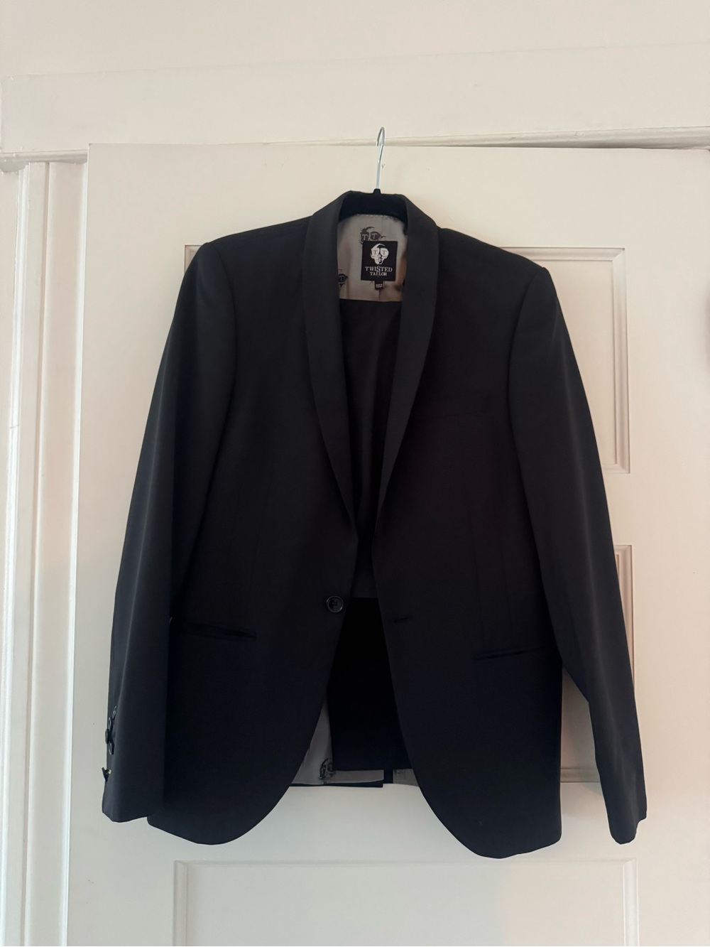 Men's Black Shawl Lapel Blazer
